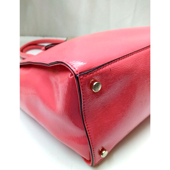 Kate Spade Beacon Court Jeanne Strawberry Red Patent Leather Top Handle Tote Bag - Picture 7 of 13